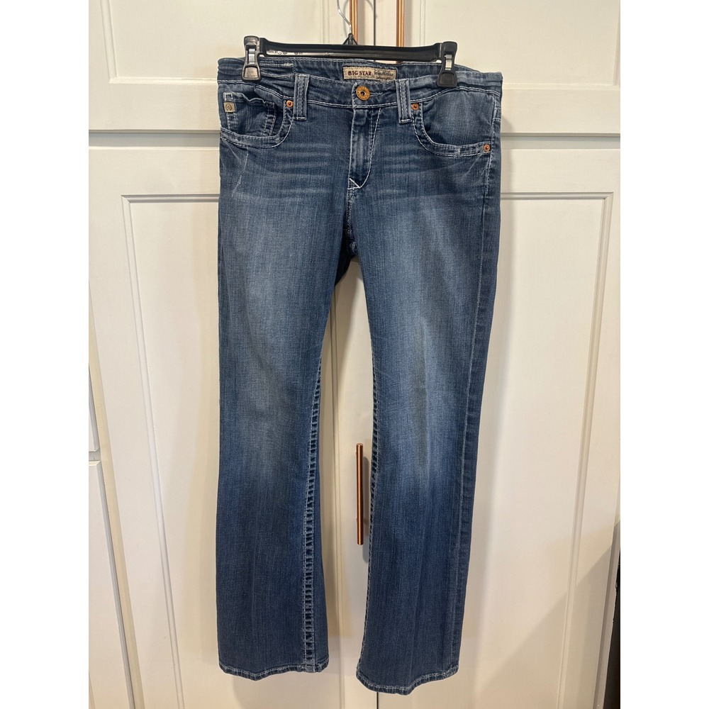 Big Star Sweet Boot Ultra-Low Rise Jeans Medium Wash Womens western size 31R